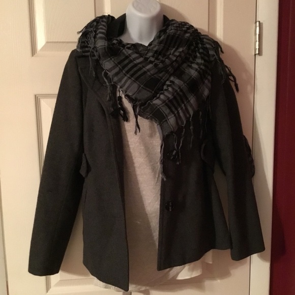 Grey short peacoat GAP - Picture 3 of 3